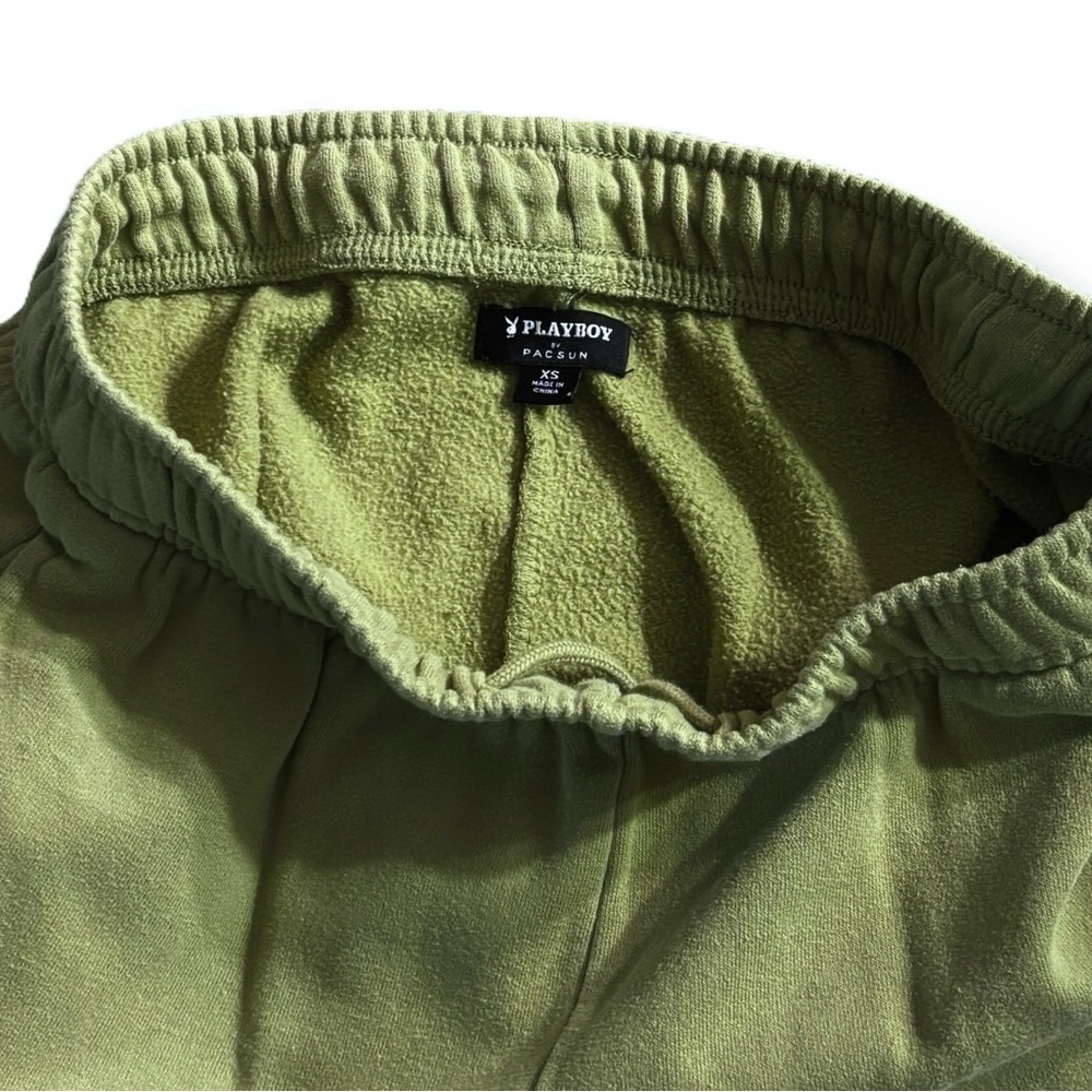 PACSUN x PLAYBOY Light Green Bunny Sweatpants - Picture 4 of 7
